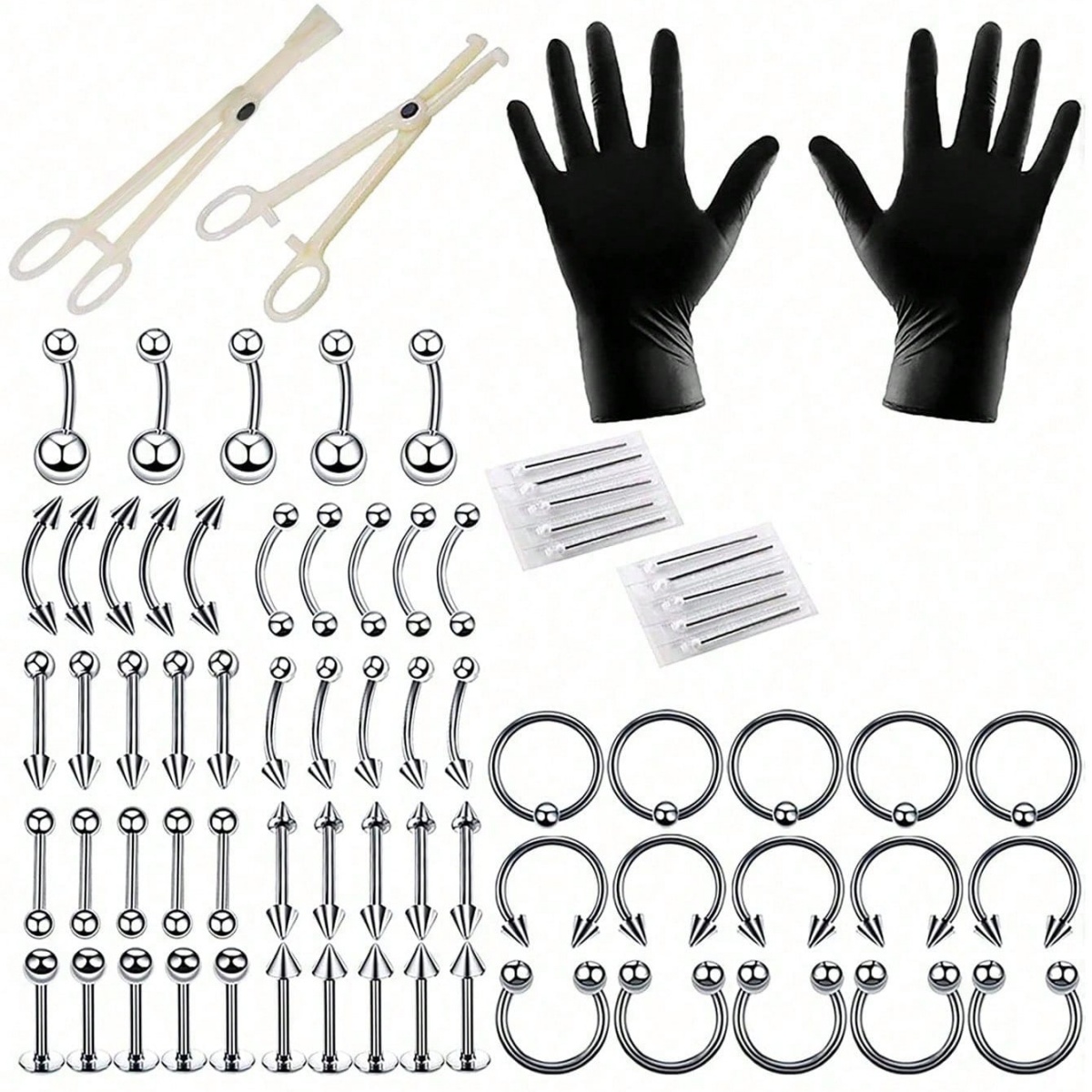 Jewelry Making Pliers Set - 8-134 Pcs/Set Disposable Piercing Kit -