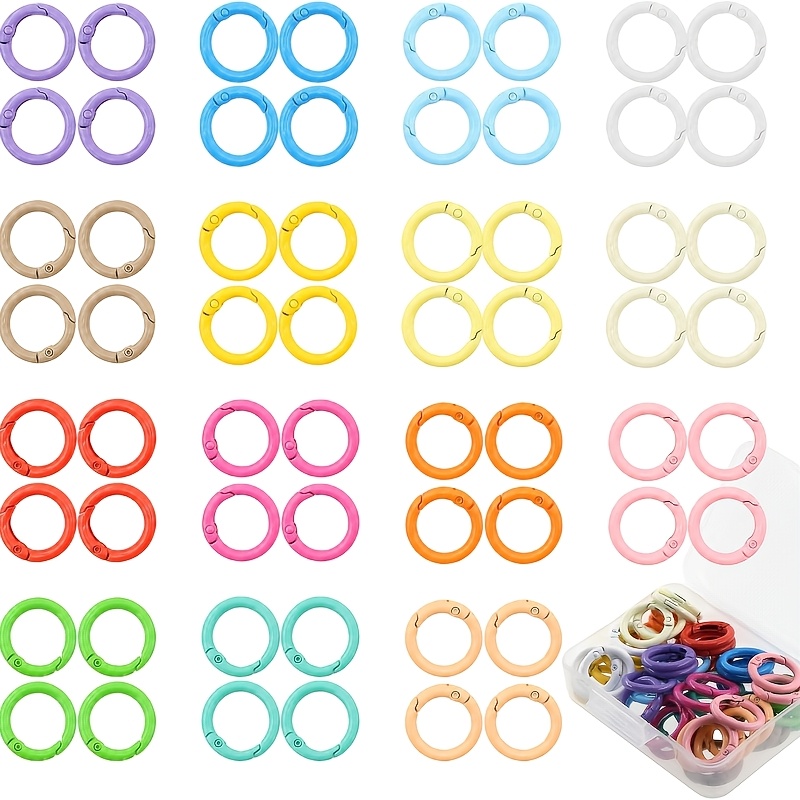 Jewelry Making Hoops - 100pcs Colorful 25mm Round Spring O-Ring