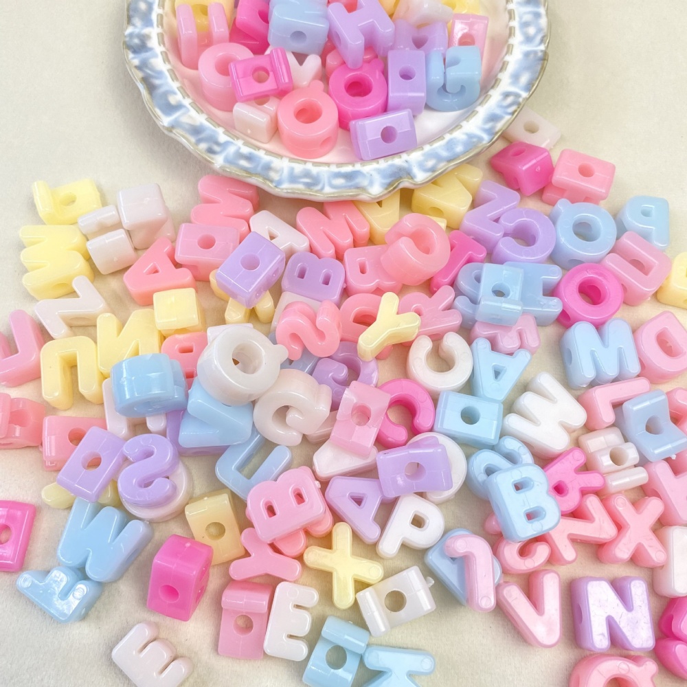 Jewelry Making Tutorial - 10/50/100PCS 14-20mm Acrylic Letter Beads Candy