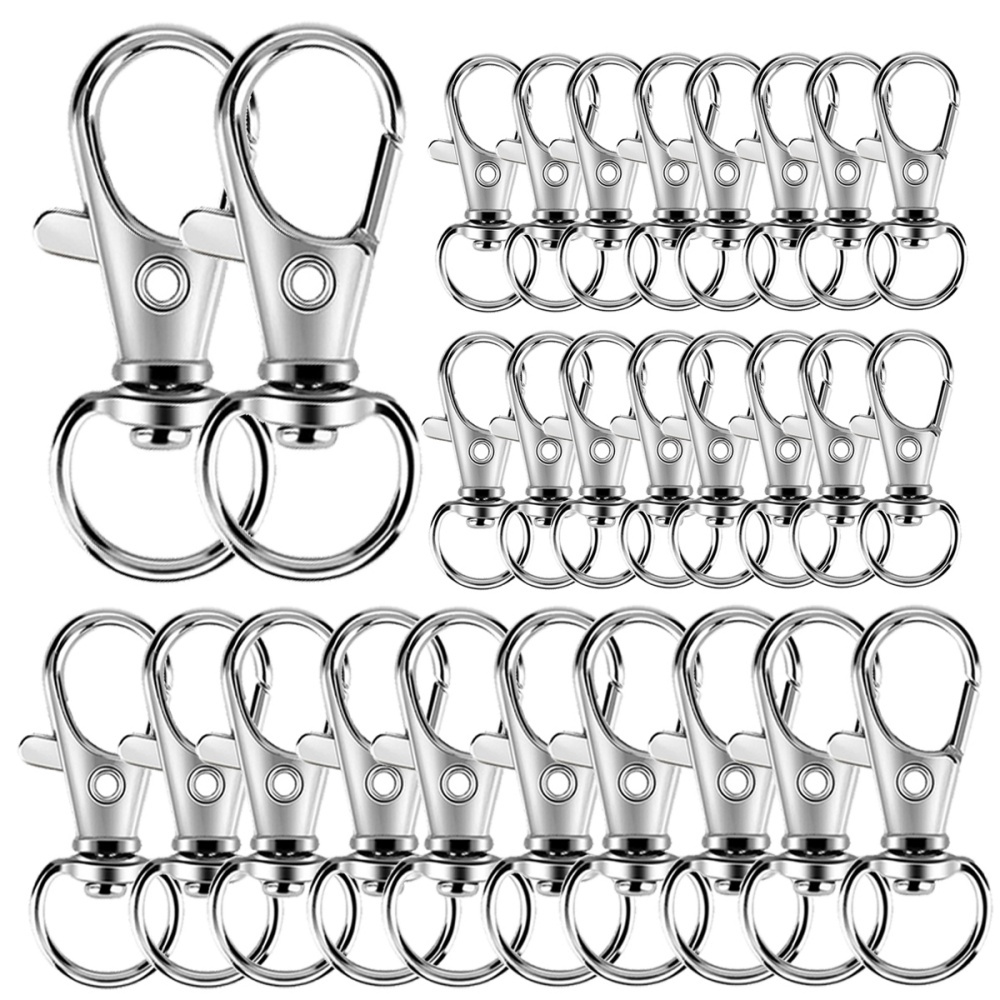 25-200Pcs Metal Swivel Snap Ho - Jewelry Making Hoops ulasan dan harga