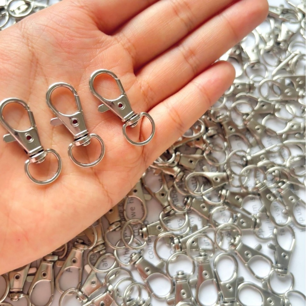 25-200Pcs Metal Swivel Snap Ho - Jewelry Making Hoops ulasan dan harga