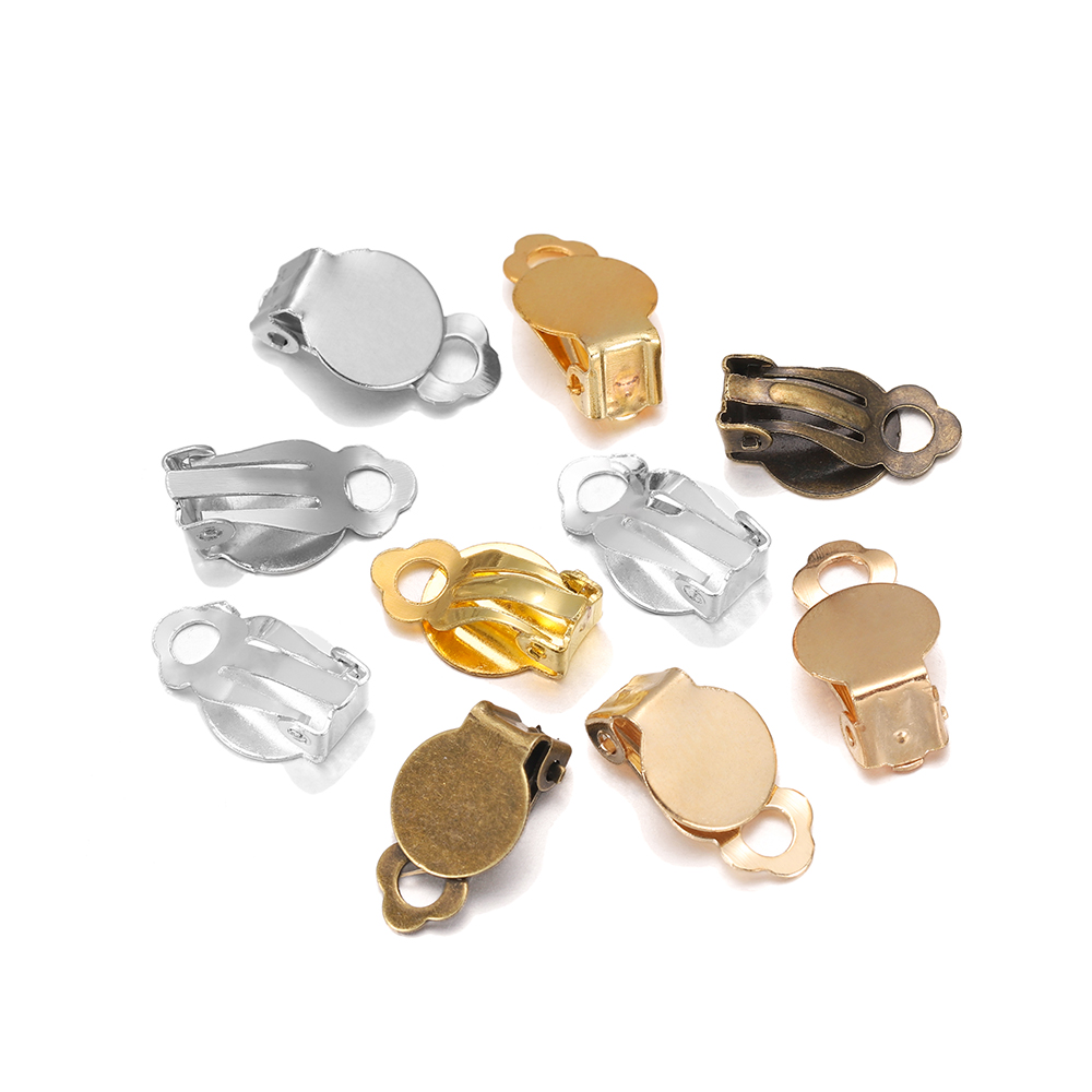50pcs/Lot 10mm Meatl Ear Clips - Jewelry Making Soldering Kit ulasan dan harga