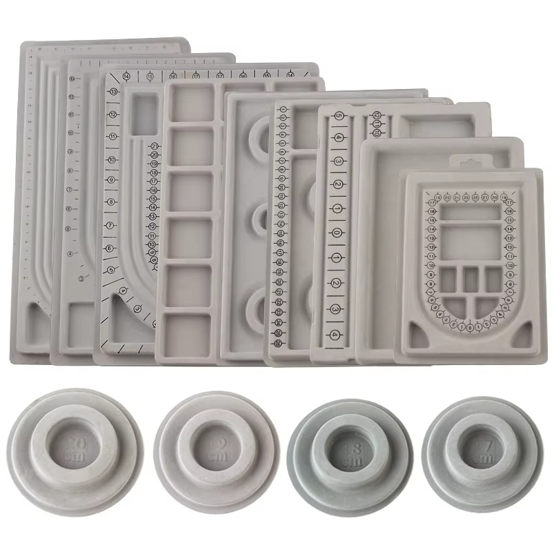 1PC Grey Flocked Bead Board Br - Jewelry Making Table ulasan dan harga