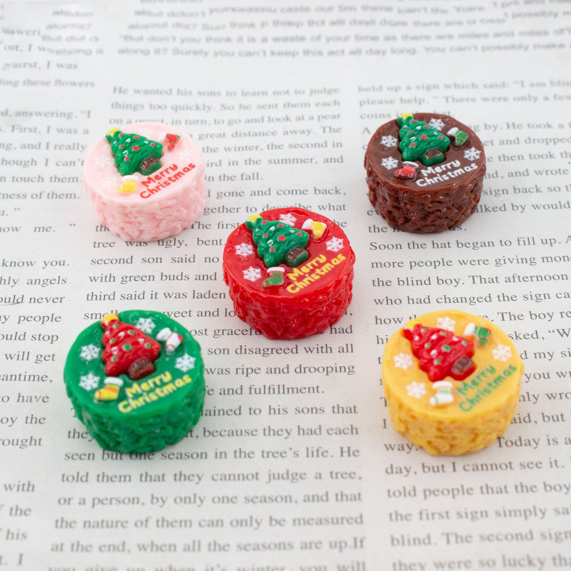 10pcs Resin imitation Christma - Jewelry Making Table ulasan dan harga