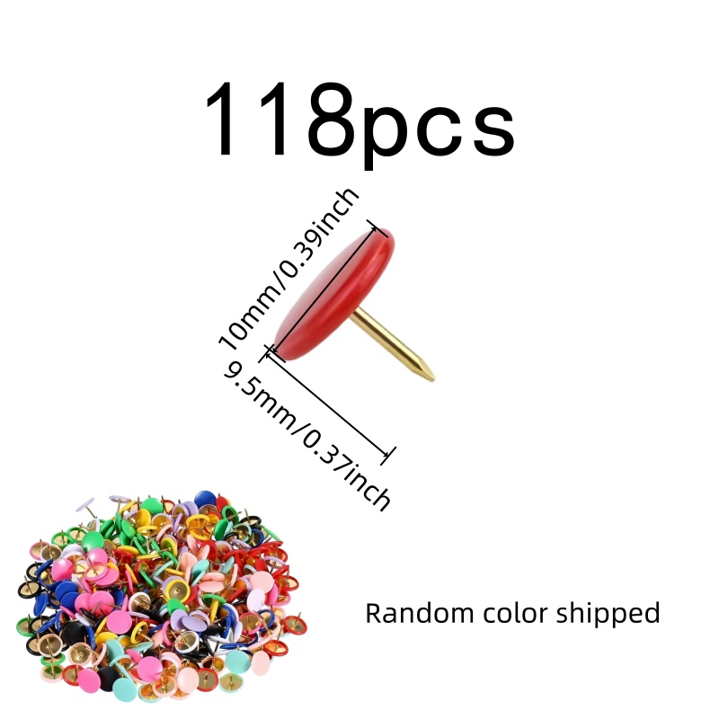 118 pcs Round Head Push Pins,  - Head Pin Assorted ulasan dan harga