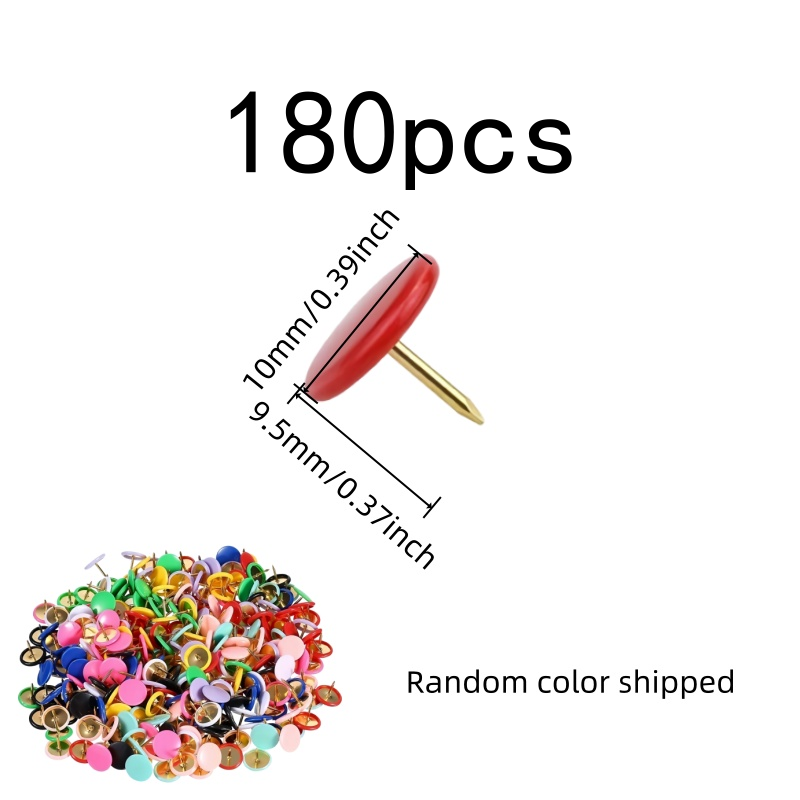 180 pcs Round Head Push Pins,  - Head Pin Assorted ulasan dan harga