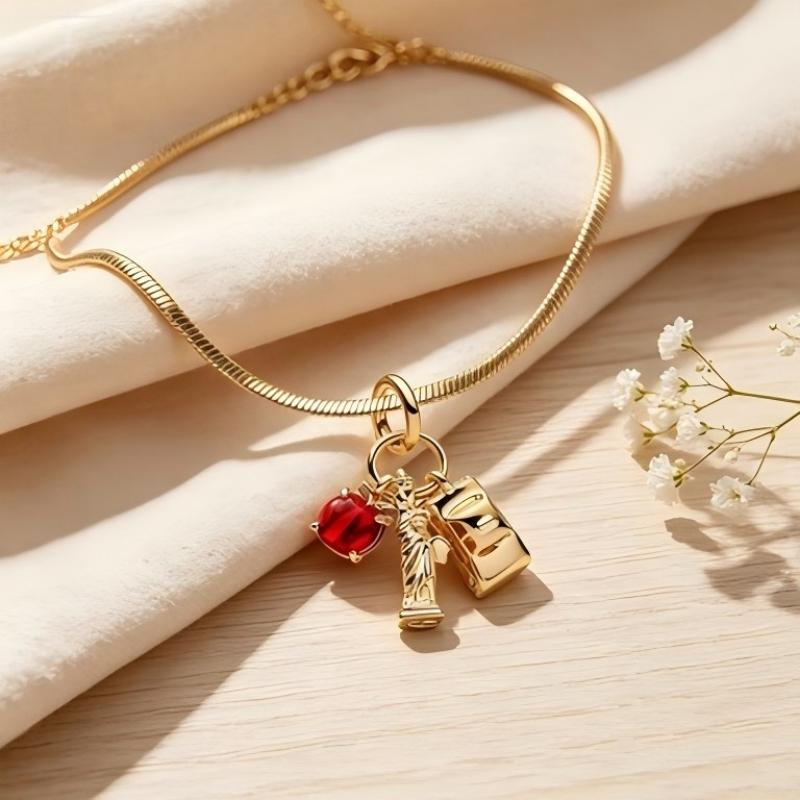 New Gold Plated New York Theme - Jewelry Making York ulasan dan harga