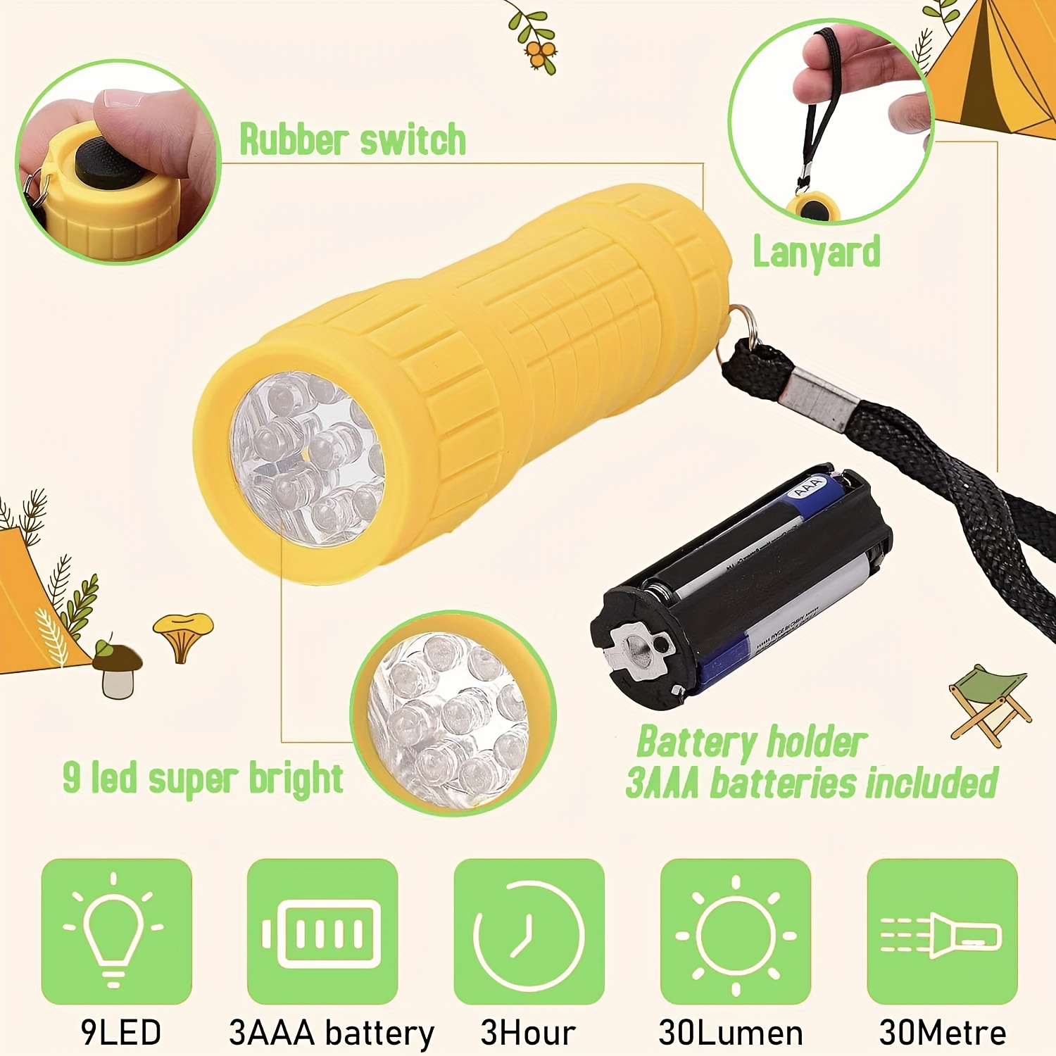 Mini Portable Flashlight 9XPE  - Jewelry Making Torch ulasan dan harga