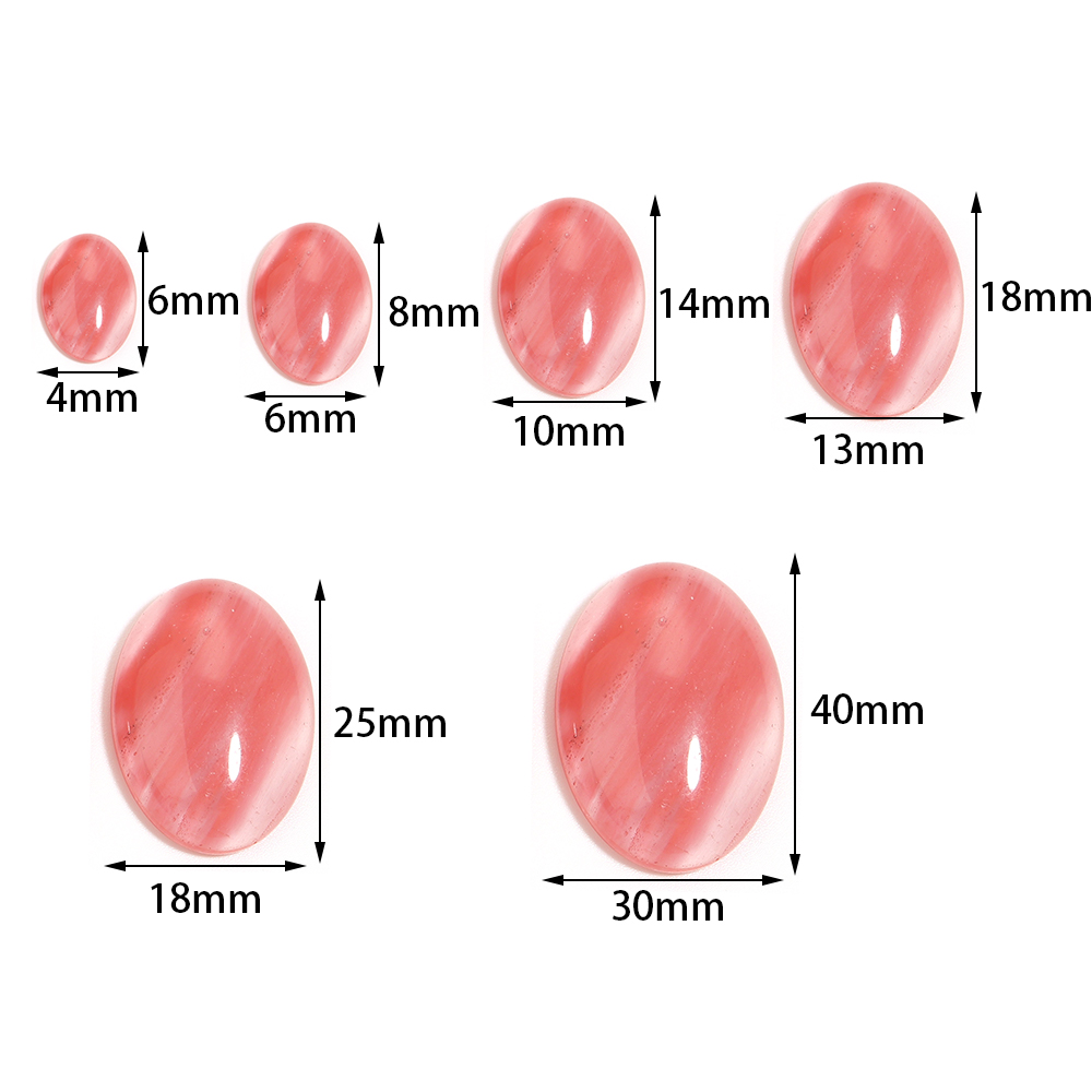 2/5/10Pcs Natural Oval Stone A - Jewelry Making Gemstones ulasan dan harga