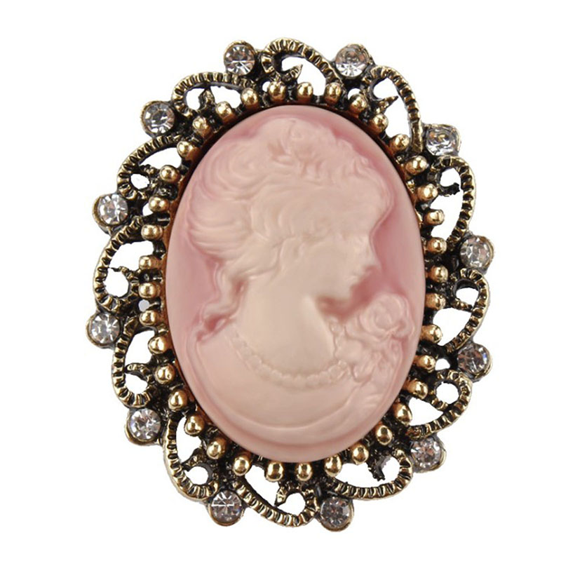 Vintage Queen's Cameo Beauty H - Head Pin Assorted ulasan dan harga