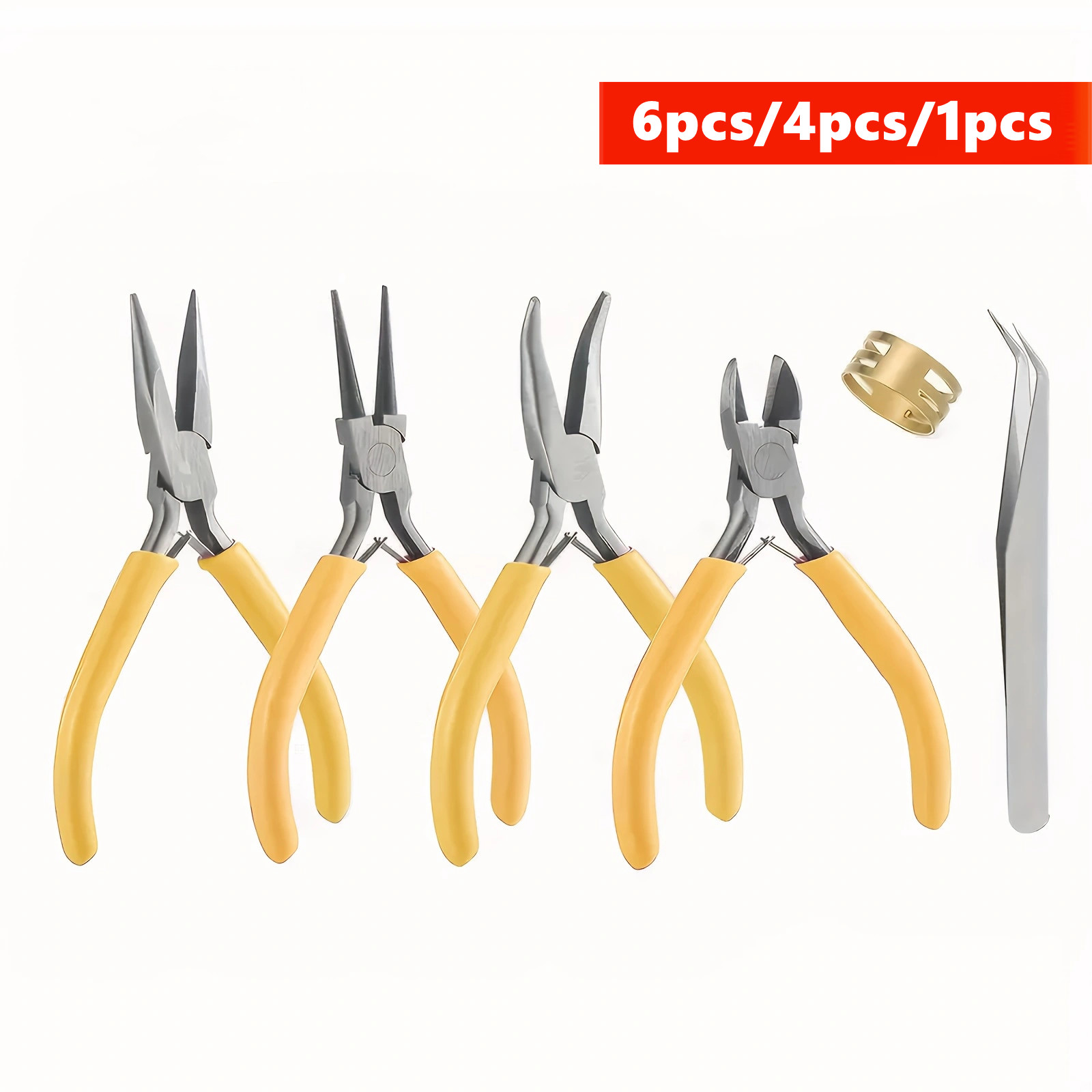 6/4/1pcs Yellow Jewelry Making - Jewelry Making Pliers Set ulasan dan harga