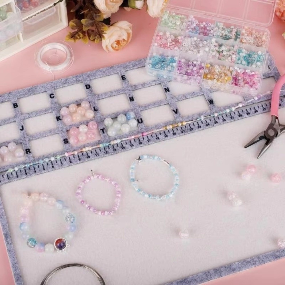 Felt Felt Beading Tray Alphabe - Jewelry Making Table ulasan dan harga