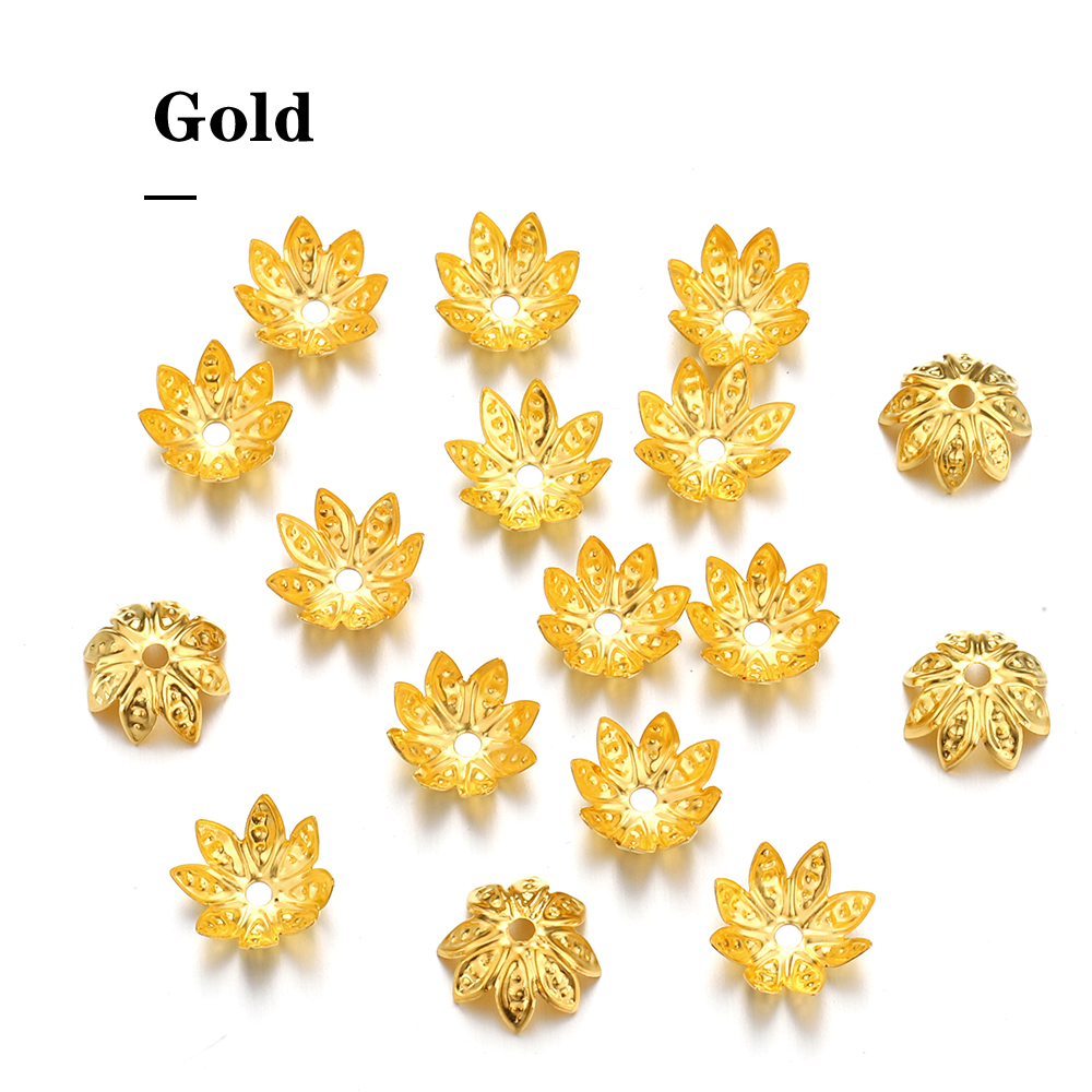 200pcs 8-10mm Gold Flower Bead - Jewelry Making Soldering Kit ulasan dan harga