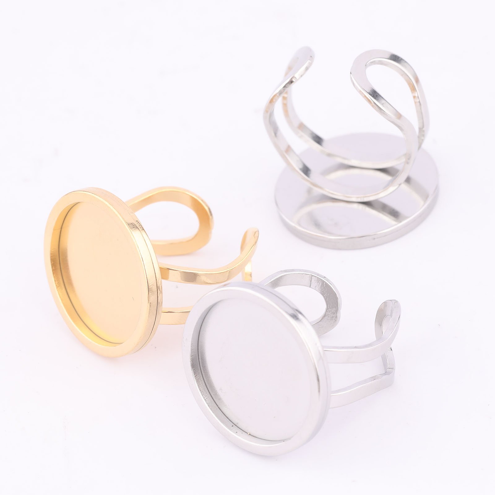 5pcs 18mm Round Cabochon Ring  - Jewelry Making Tutorial ulasan dan harga