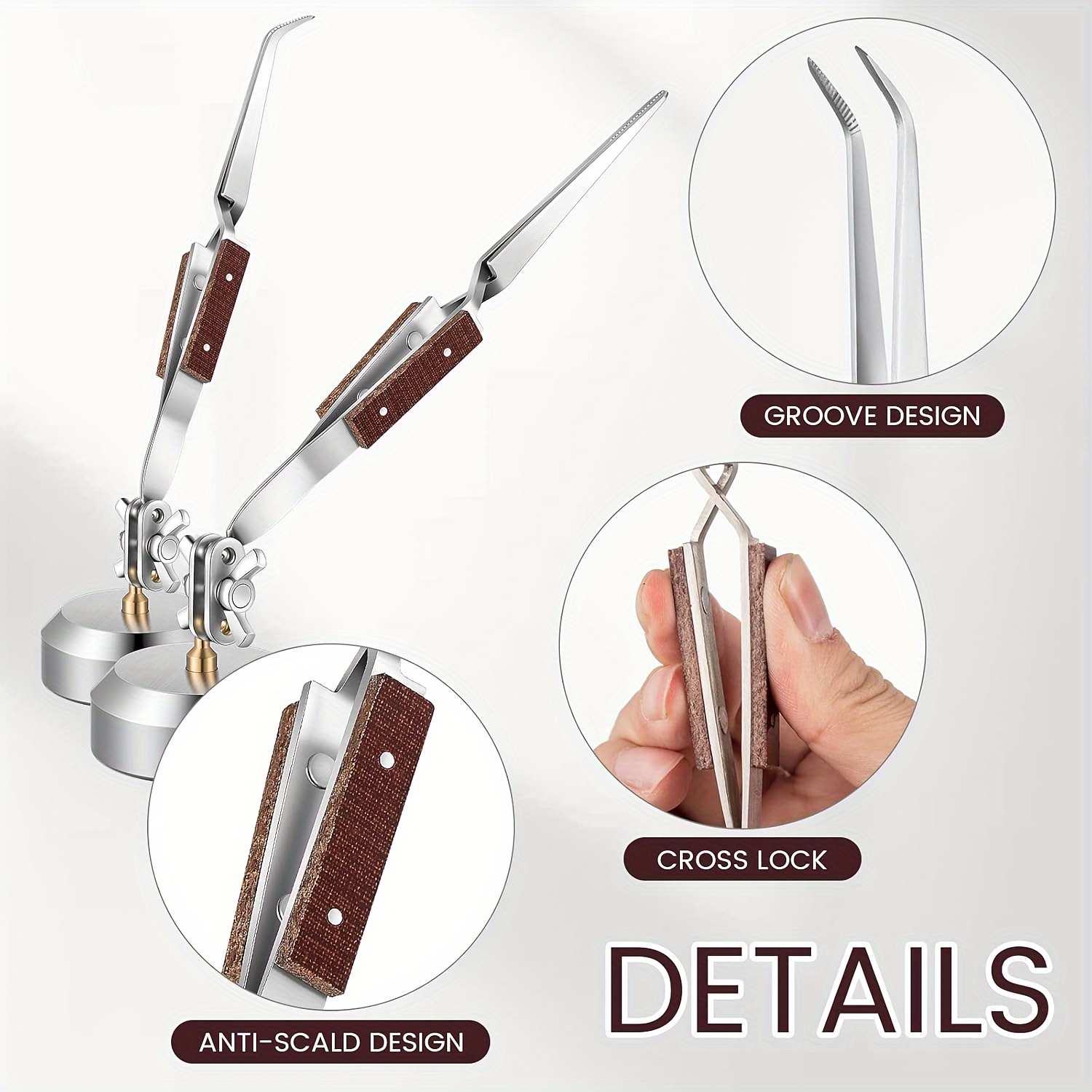 Cross Lock Soldering Tweezers  - Jewelry Making Pliers Set ulasan dan harga